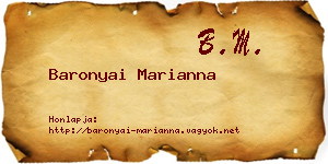 Baronyai Marianna névjegykártya